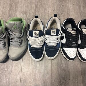 Blue New School Vans, Panda Dunks ,Jordans